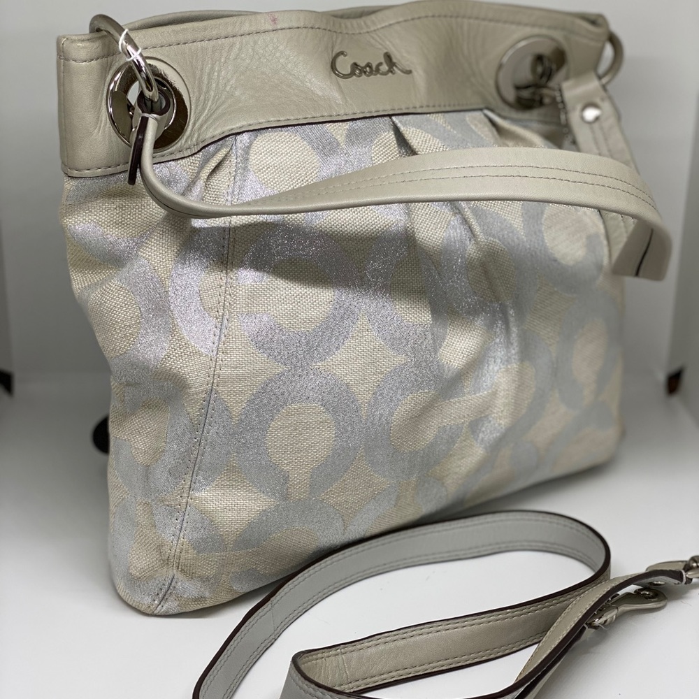 COACH Ashley Art Hippie Signature Metallic Bag